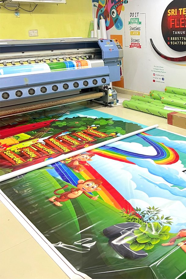 Shop front banners advertising