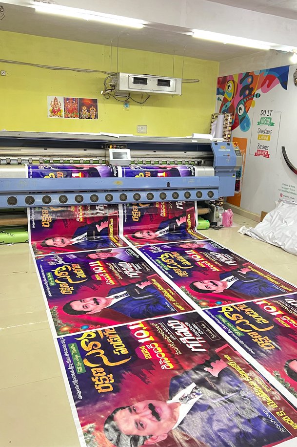 Shop front banners advertising