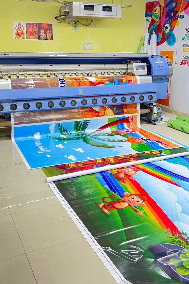Shop front banners advertising