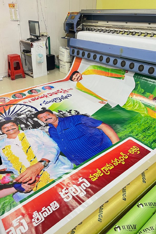 Shop front banners advertising