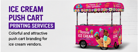 Ice Cream Push Cart Printing Services